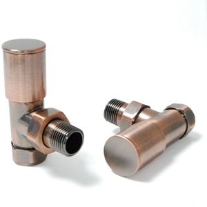 Towelrads Traditional Cross-Head Manual Angled Valve & Lockshield Set by Towelrads