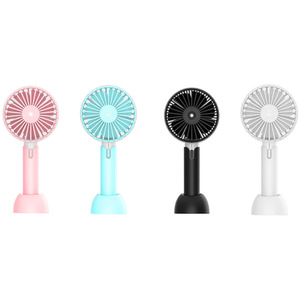 Rechargeable Multi-Speed 2-in-1 Desktop and Handheld Fan - Pink