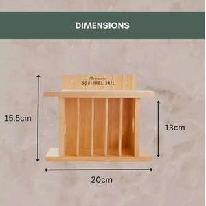 Hanging Wooden Squirrel Feeder - Brown by Garden Mile