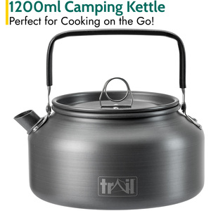 Lightweight Camping Kettle - Black / 17cm by Trail