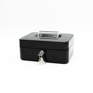 Cash Tin With Lock Keys - Medium