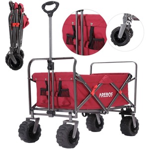 Hand Cart - Foldable - Equipment Cart - Red by AREBOS