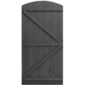 Wooden Arch Garden Gate - Grey / 90cm / 150cm by lifeideas