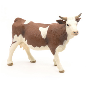 PAPO Farmyard Friends Simmental Cow Toy Figure - Brown by PAPO