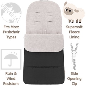 Universal Fitting Fleece Lined Pushchair Cosytoes Footmuff - Grey by Babycurls