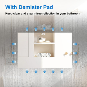 50x70cm LED illuminated Bathroom Mirror with Demister Pad by AicaBathroom