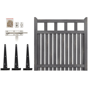Spruce Wood Garden Fence Gate with Raised Sides by Livingandhome