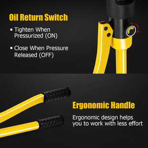 Costway Professional Hydraulic Crimping Tool Set-Yellow - Yellow by Costway