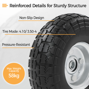 Garden Sack Truck Wheel - Black by Yaheetech