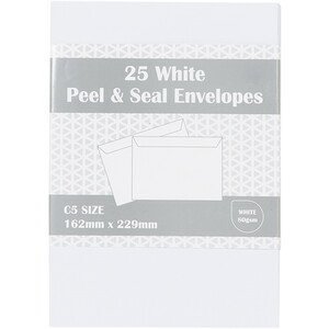 Peel and Seal Envelopes C5 - White / 25