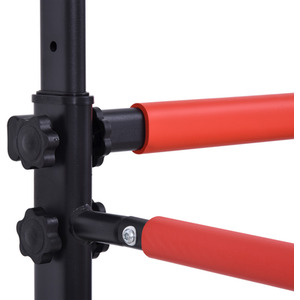 HOMCOM Steel Multi Use Exercise Power Tower - Black, Red by HOMCOM