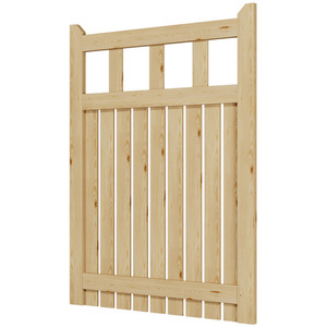 Spruce Wood Garden Fence Gate with Raised Sides by Livingandhome