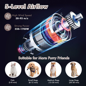 Dog Dryer Dog Cat Hair Blower - White by Costway