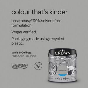 Crown Walls and Ceilings Mid Sheen Emulsion - Granite Dust / 2.5l by Crown Paints