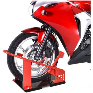 HOMCOM Motorcycle Wheel Chock - Black by HOMCOM