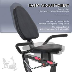 HOMCOM Exercise Training Workout Bike - Black, Grey by HOMCOM