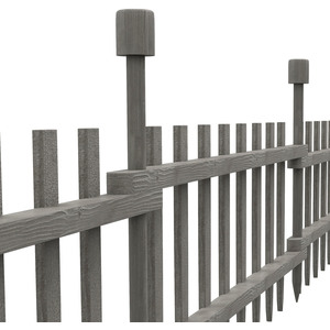 Outsunny 4PCS Wooden Garden Landscape Edging - Grey by Outsunny