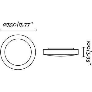 Logos 2 Light Round Bathroom Flush Ceiling Light