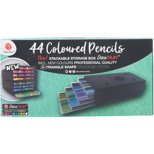Pack of 44 Artist Pencils in Deco Tray by Deco Time