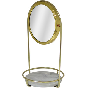 Marble Counter Top Vanity Mirror - Gold by Maison Des Cadeaux