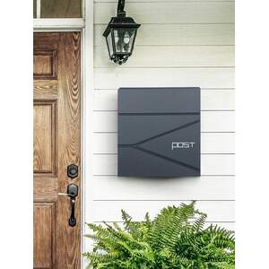 Lockable Post Box Mounted on the Wall - Grey by SONGMICS