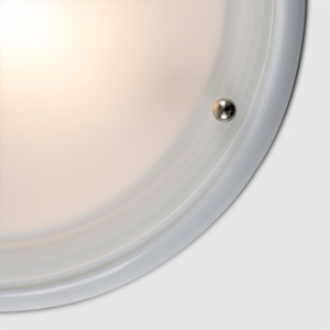 White Bathroom Ceiling Light (Flush) - White by ValueLights