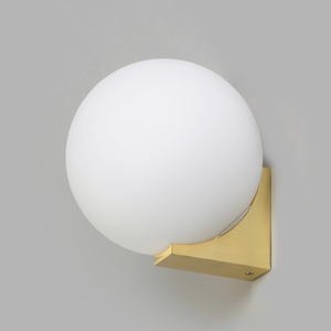 Bola Bathroom Flush Ceiling Light - Satin Brass by Litecraft