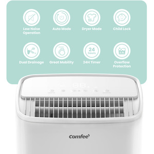 Quiet High-Capacity Dehumidifier by Comfee