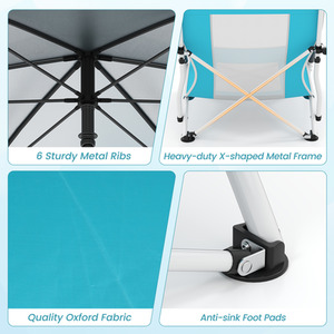 Beach Umbrella Chair by Costway