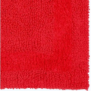 Luxury Reversible Extra Large Bath Mat - Red by Homescapes