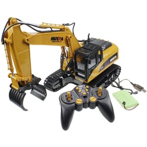 Remote Control Excavator Timber Grabber - Yellow by Big Daddy