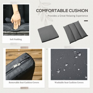 Outsunny 7-Piece PE Rattan Garden Furniture Set - Grey by Outsunny