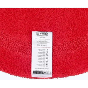 Luxury Reversible Round Bath Mat - Red by Homescapes