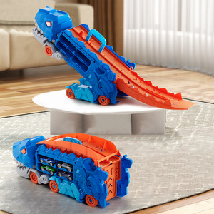 Blue Dinosaur Toy Truck Set - Blue+Orange / 0.9kg by komore