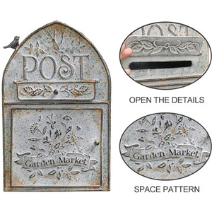 Rustic Weathered Letter box - GREY by ALL CHIC