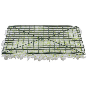 Handcrafted White Silk Hydrangea Flower Panel - White by Livingandhome