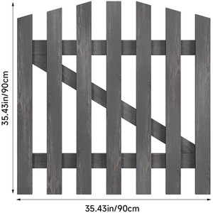 Solid Wood Garden Gate with Z-Shaped Structure by Livingandhome