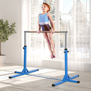 HOMCOM Adjustable Kids Gymnastics Training Bar - Blue by HOMCOM