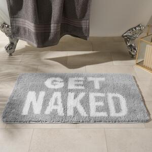 Get Naked Non-Slip Textured Shower Bath Mat - Grey by OHS