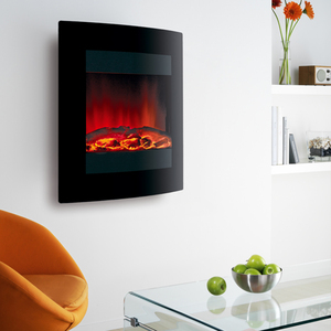 Focal Point Ebony LED Electric Wall Hung Fire - Black by Focal Point Fires