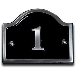 Aluminium Bridge House Number 1 - Black by The House Nameplate Company