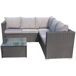 BIRCHTREE Rattan Furniture Set RFS08 - Black by BIRCHTREE