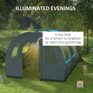 Outsunny 3000mm Waterproof Camping Tent for 5-6 Man by Outsunny