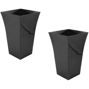 Black Milano Planter - Black / 2 by Ceramica