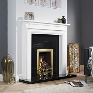 Charlottesville White Fire Surround - White by Focal Point Fires