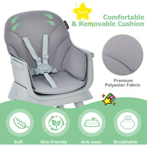 6-in-1 Infant Feeding Chair - Grey by Costway
