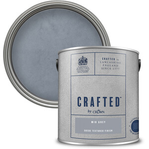 Crown Crafted Suede Textured Paint - Mid grey by Crown Paints