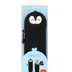 Kawaii 2 in 1 Soft Silicone Pencil Case - Penguin / Penguin by Legami
