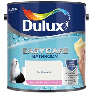 Dulux Easycare Bathroom Soft Sheen Paint - Pure Brilliant White by Dulux