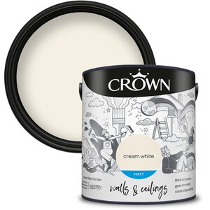 Crown Matt Breatheasy Emulsion Paint - Cream White by Crown Paints